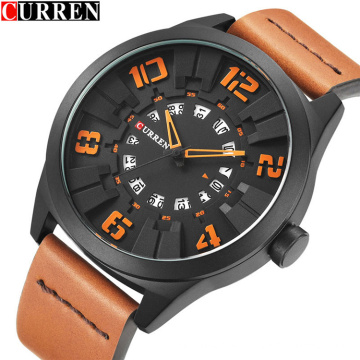 CURREN 8258 Men Quartz Watches Sport Wrist Watch Fashion New Military Style Men Watch With 3D Surface Online